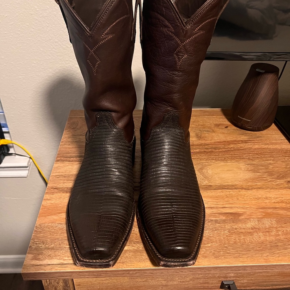 Tecovas Thomas Rhett edition Men's Brown lizard Leather Western Boots 9.5D